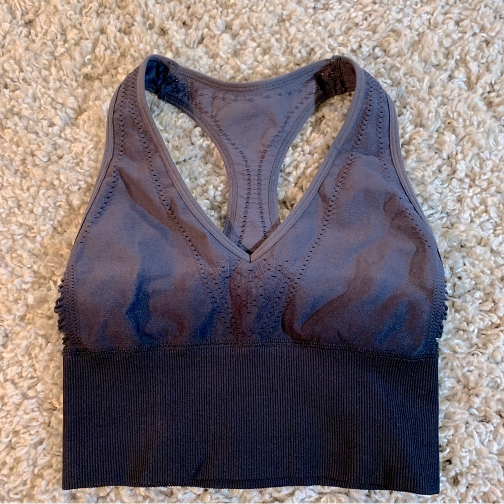 Victoria’s Secret Pink Sports Top Black Grey Ombré Size XSmall